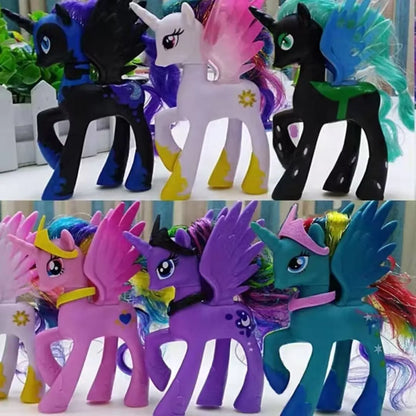 My Little Pony Toy Set Fluttershy Rainbow Dash Twilight Sparkle Princess Cadence Luna Hand Gift