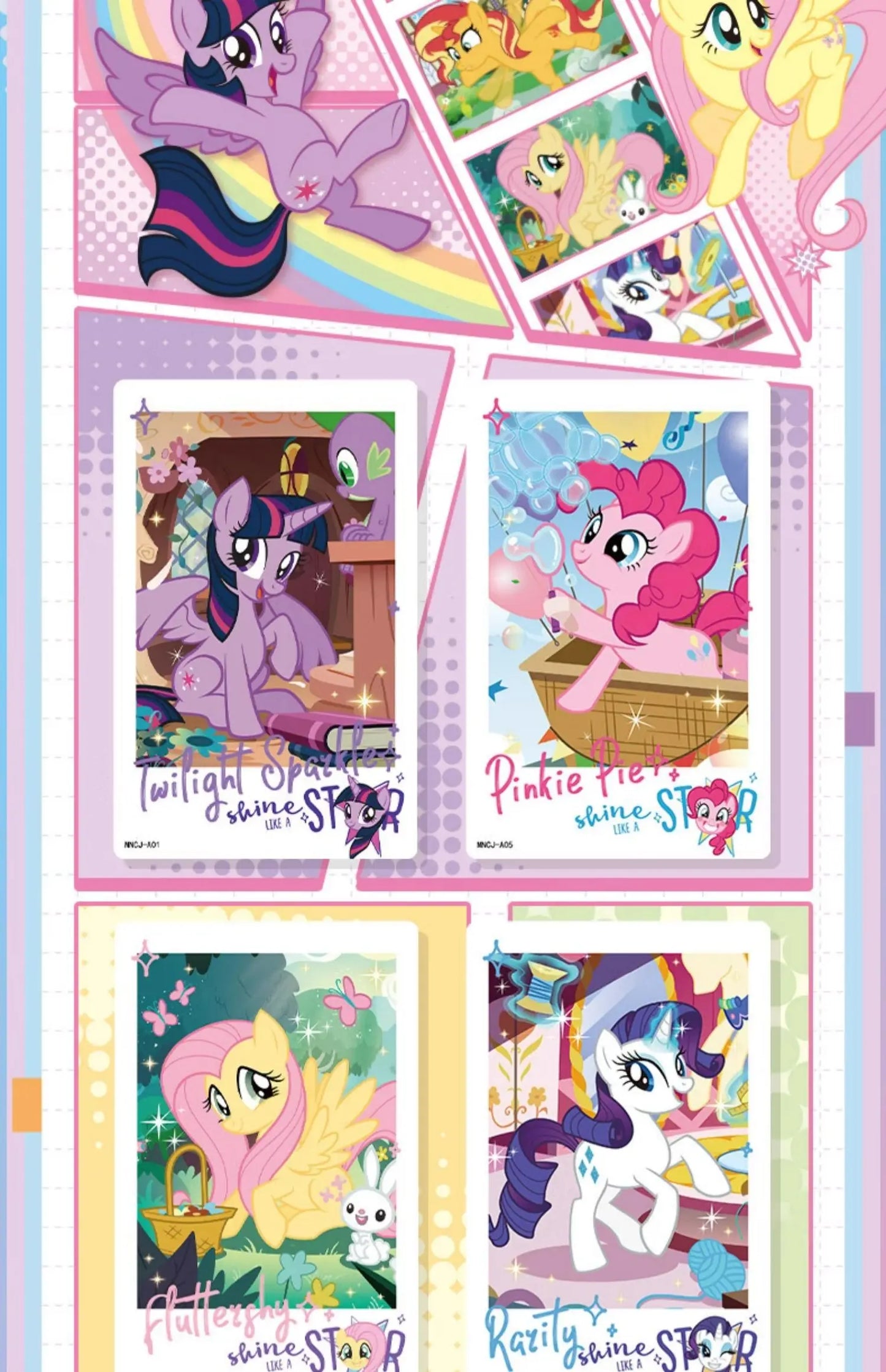 Original KAYOU My Little Pony Mini Scene Vol.1 Magical Home Pinkie Pie Rainbow Dash Decoration Blind Box Rarity Toys Gifts