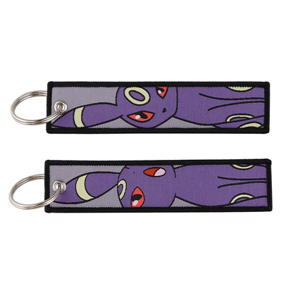 Anime Cute Animal Jet Tag Embroidery Keys Tag Women Keyring Cartoon Car Keys Fashion Jewelry Accessories Kids Gifts 1PCS