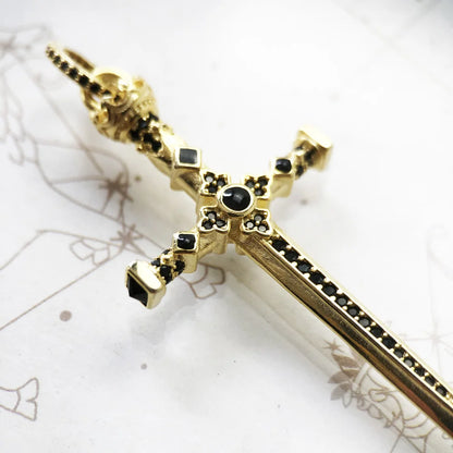 Pendant Sword With Crown Skull Knight Window New Fine Jewelry Europe Style 925 Sterling Silver Protection Gift For Women Men