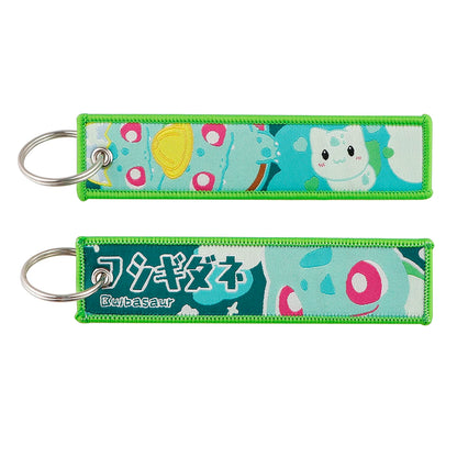 Anime Cute Animal Jet Tag Embroidery Keys Tag Women Keyring Cartoon Car Keys Fashion Jewelry Accessories Kids Gifts 1PCS
