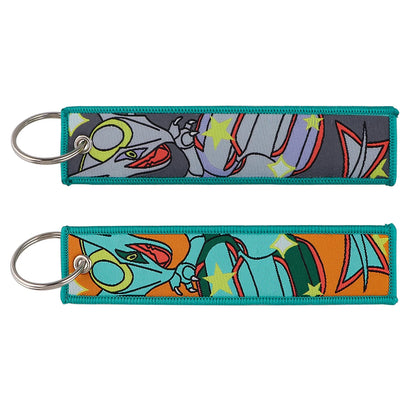 Anime Cute Animal Jet Tag Embroidery Keys Tag Women Keyring Cartoon Car Keys Fashion Jewelry Accessories Kids Gifts 1PCS