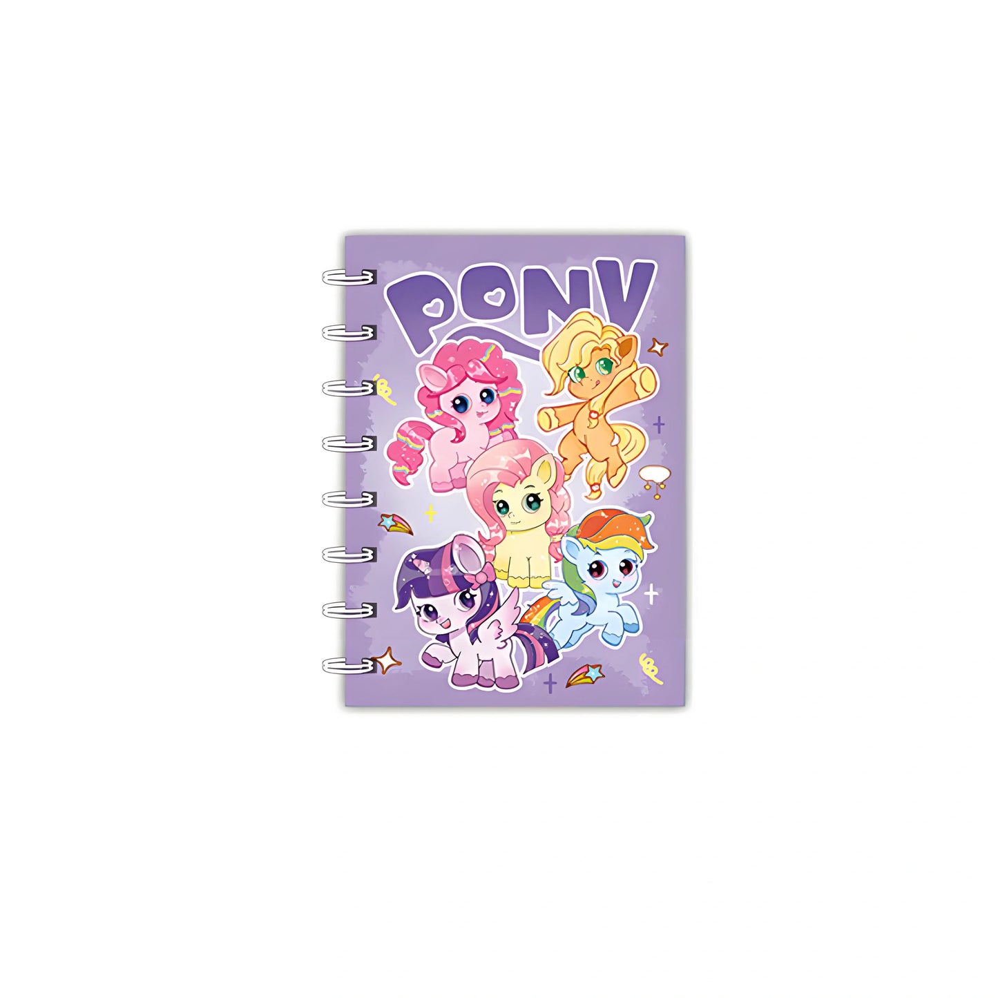 1 Pc Gold Stamping Coil Notebook - Kawaii Anime Cartoon Diary & Planner | Aesthetic Wire-Bound Journal for School & Office