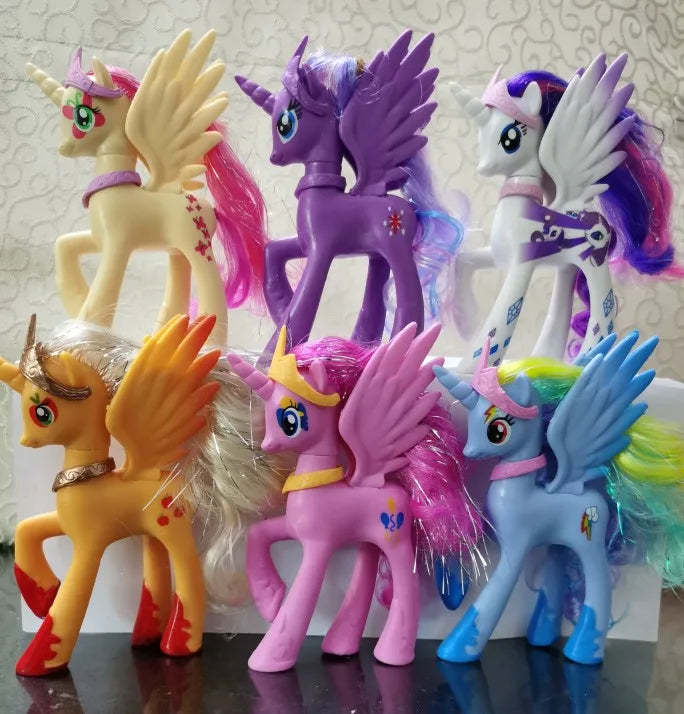 My Little Pony Toy Set Fluttershy Rainbow Dash Twilight Sparkle Princess Cadence Luna Hand Gift
