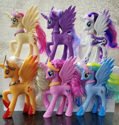 My Little Pony Toy Set Fluttershy Rainbow Dash Twilight Sparkle Princess Cadence Luna Hand Gift