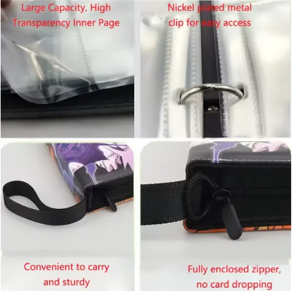 My Little Pony 400pcs/900pcs Card Album Book Folder 4/9 Card Slots Collections Zipper Double Pocket Zipper Card Binder Holder