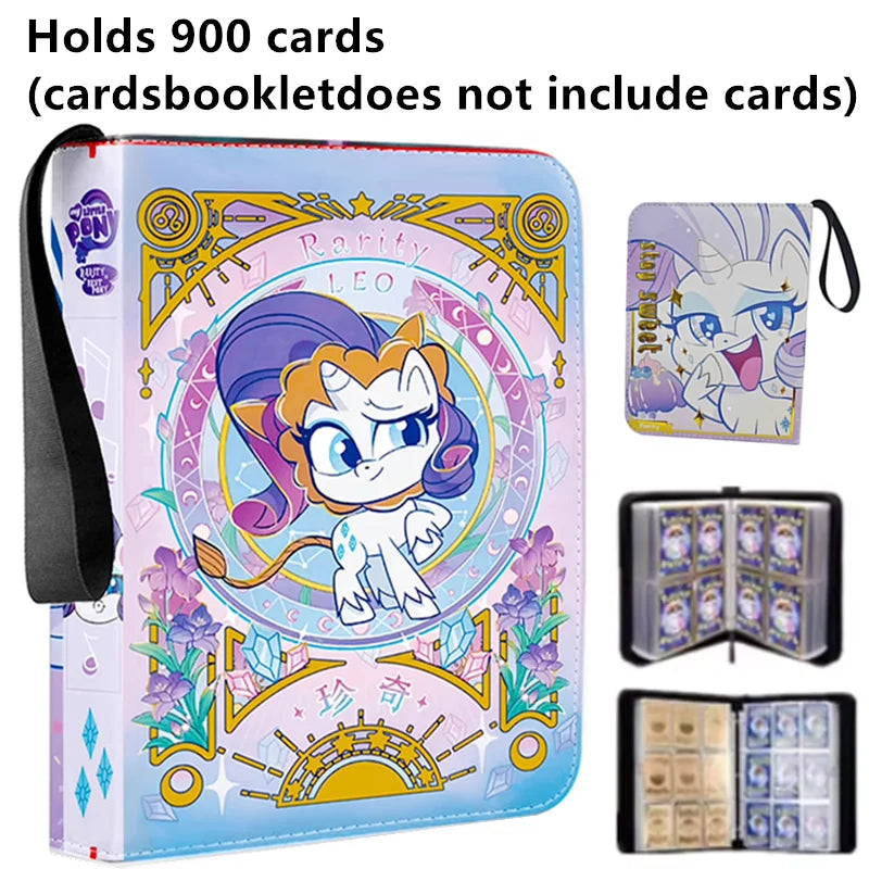 My Little Pony 400pcs/900pcs Card Album Book Folder 4/9 Card Slots Collections Zipper Double Pocket Zipper Card Binder Holder
