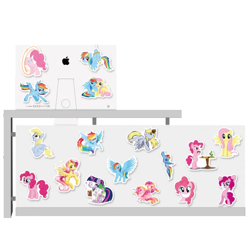 50Pcs Pony Stickers Cute Cartoon Stickers Mobile Phone Cup Notebook Waterproof Decorative Hand Account Stickers