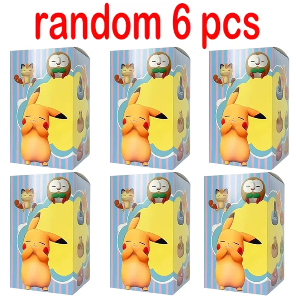 Spot Hot Anime Character Eevee Multi Form Series Blind Box Desktop Decoration Ornament Set Toy Scene Building Props Mystery Gift