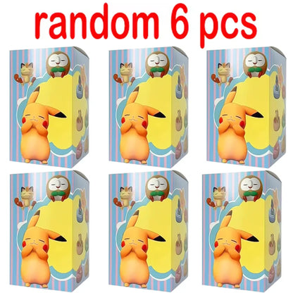 Spot Hot Anime Character Eevee Multi Form Series Blind Box Desktop Decoration Ornament Set Toy Scene Building Props Mystery Gift