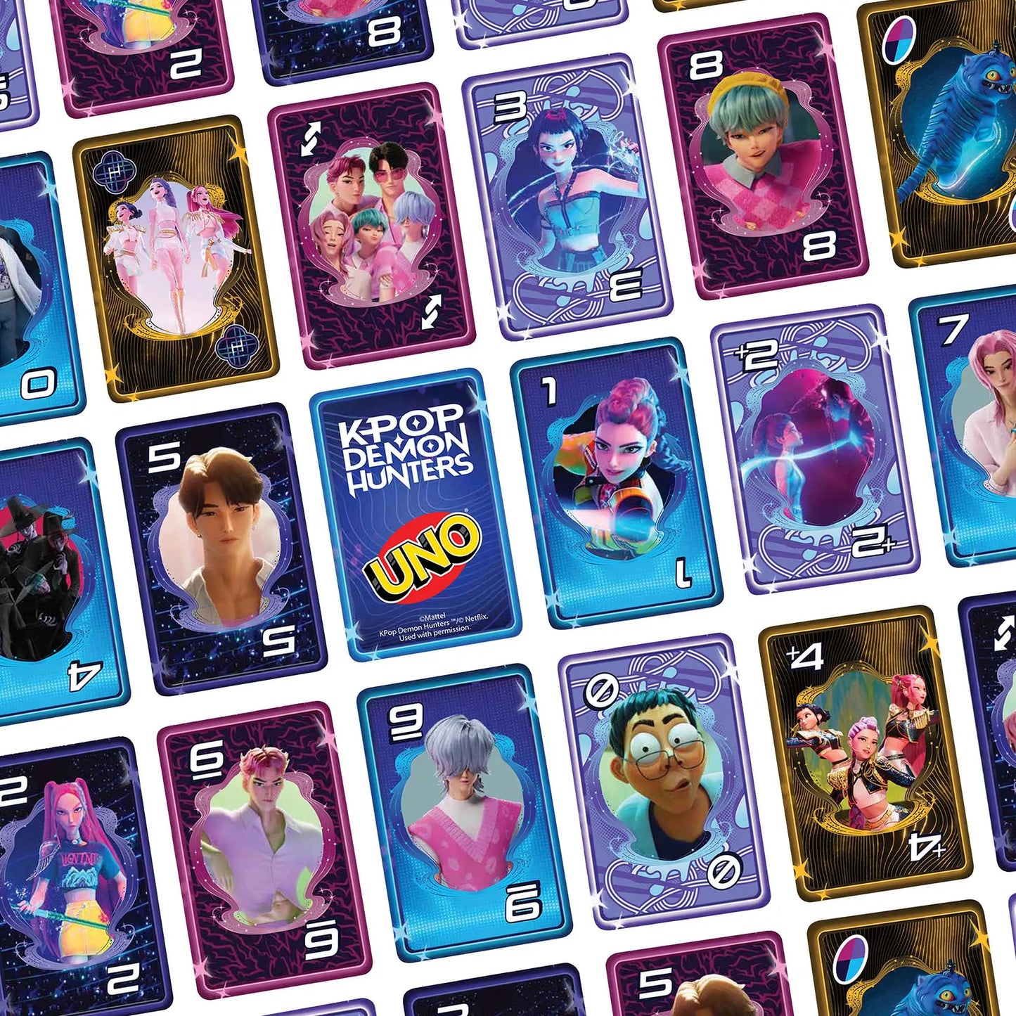 UNO JRV01 K-POP Demon Hunters Card Game with Wild Golden Honmoon