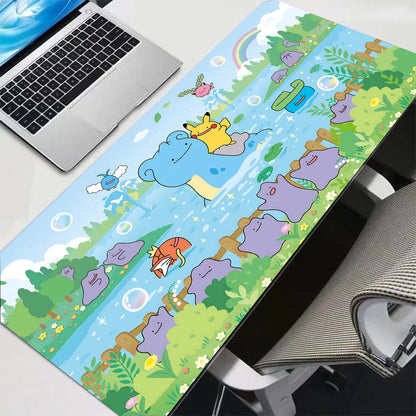 Rubber Mouse Pad Gaming Large Anime 600x350 Pokemon Keyboard Desk Mat Gamer Playmat Laptop PC Accessories Carpet Kawaii Mousepad