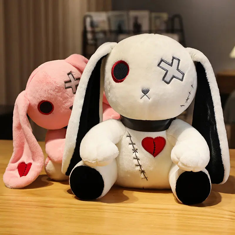 Spooky Gothic Bunny Stuffed Crazy Rabbit Plush Toy