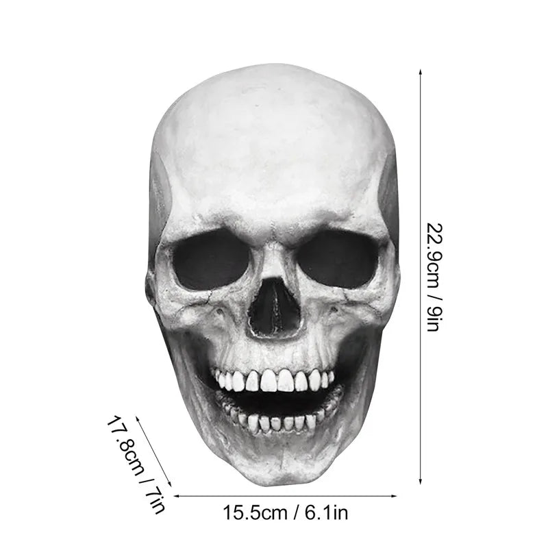 Full Head Skull Mask Carnival Adults Realistc Anonymous Halloween Moveable Mouth Jaw Anime Horror Helmet Skeleton Headgear Masks