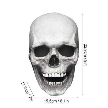 Full Head Skull Mask Carnival Adults Realistc Anonymous Halloween Moveable Mouth Jaw Anime Horror Helmet Skeleton Headgear Masks