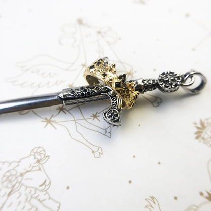 Pendant Sword With Crown Skull Knight Window New Fine Jewelry Europe Style 925 Sterling Silver Protection Gift For Women Men