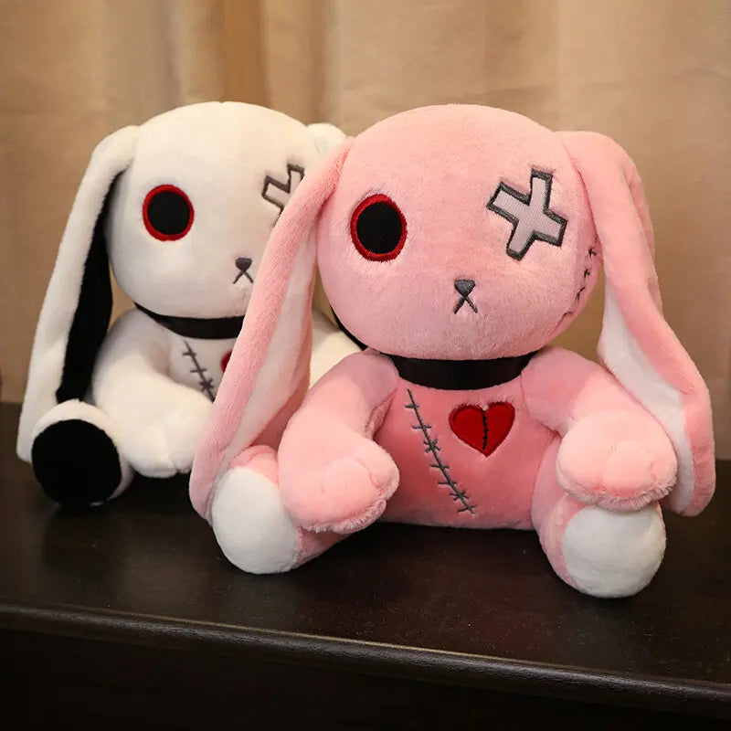Spooky Gothic Bunny Stuffed Crazy Rabbit Plush Toy