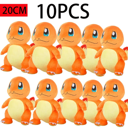 Hot Sale Pokemon Plush Dolls Set - Pikachu Charmander Bulbasaur Squirtle Psyduck Eevee Soft Stuffed Animals Peluche Toy Gifts
