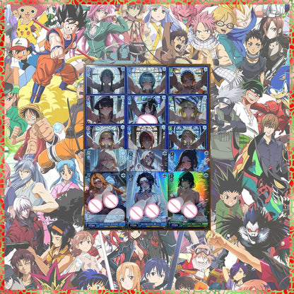 Anime Goddess Story DIY ACG Premium Glitter Collection Card Christmas Birthday Gifts Power Mai Shiranui Cynthia Yamato Albedo