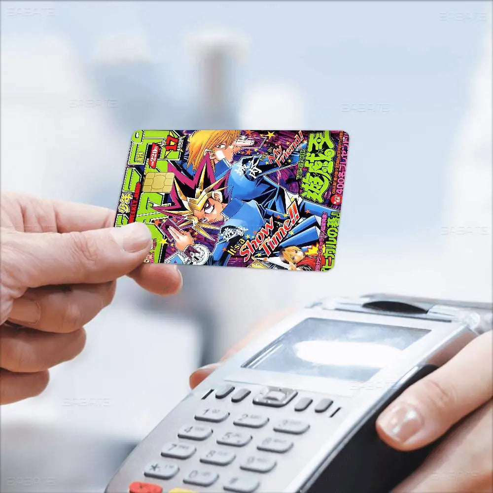 Amine Yu Gi Oh Classic Diy Credit Debit Card Sticker Party Sticker Decoration Waterproof Small Chip Card Skin Sticker