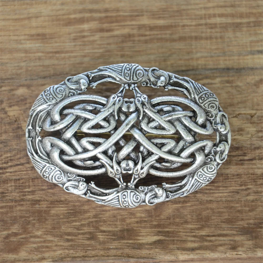 Nostalgia 1Pcs Retro Sweden Norse Viking Brooches Badge Suit Shirt Clothing Jewelry Brosch Talisman