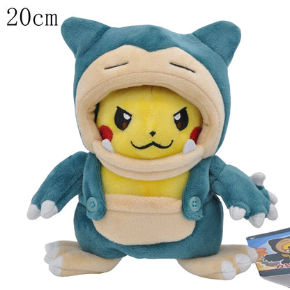Pokemon Pikachu Morpeko Gengar Cosplay Toy Snorlax Garchomp Tyranitar Hydreigon Anime Eevee Lapras Stuffed Plush Charizard doll