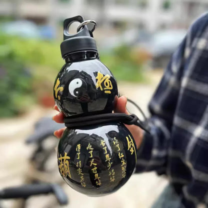 Portable Gourd Water Bottle 750ML Large Capacity Sports Water Bottle Chinese Style Water Kettle Leakproof Water Jug PC Water Cup