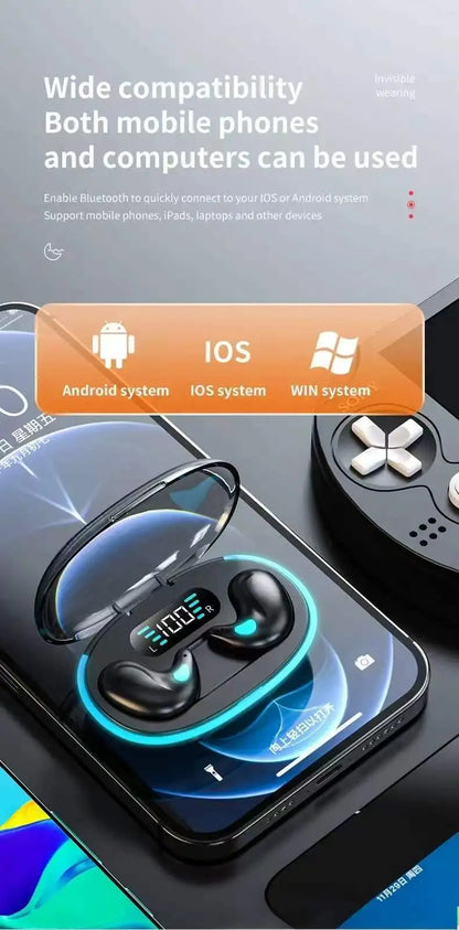 X55 Sleep Earphones Bluetooth Earphones Long Battery Life No In Ear Wireless Earphones Bluetooth