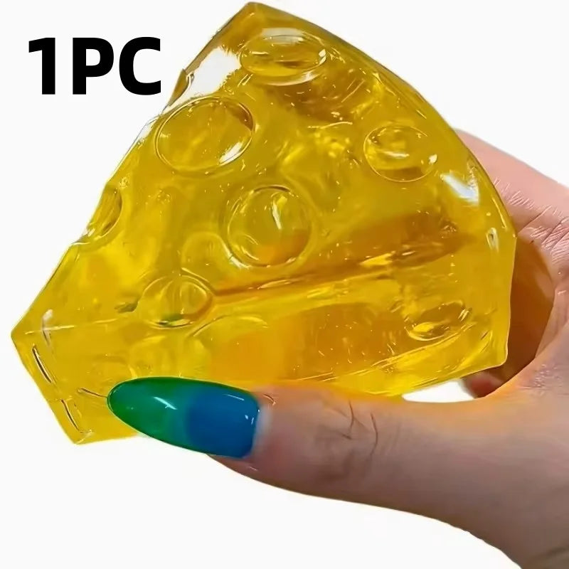 3A.Relieve Stress Squishy Honey Cheese Square Fidgets Toys Super Soft Mochi Cheese Squeeze Toy Funny Anti.stress Sensory Toy