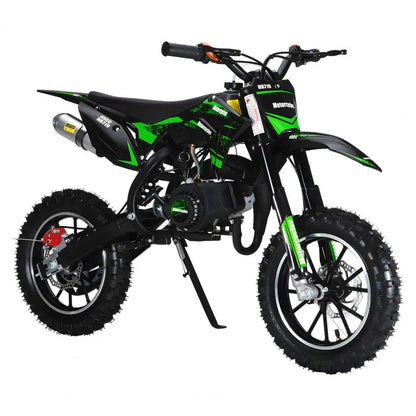 Gas Bike For Kids, Mini Dirt Bike, 49CC 2-Stroke Gas Powered Motorcycle, Shock Absorption Pocket Motorbike, Up to 25 Mph