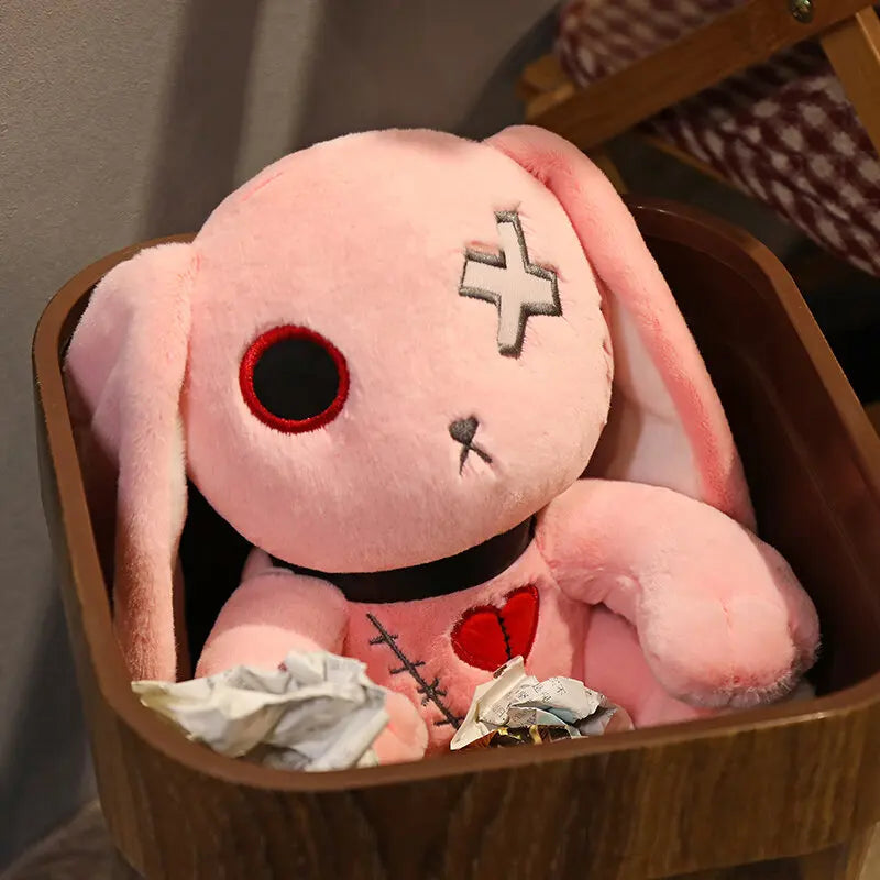 Spooky Gothic Bunny Stuffed Crazy Rabbit Plush Toy