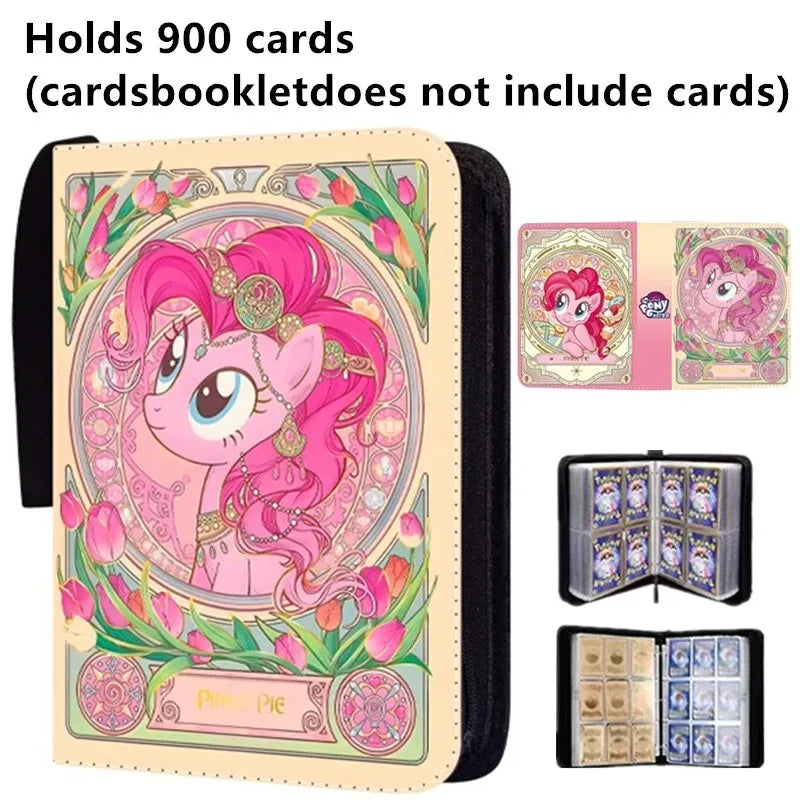 My Little Pony 400pcs/900pcs Card Album Book Folder 4/9 Card Slots Collections Zipper Double Pocket Zipper Card Binder Holder
