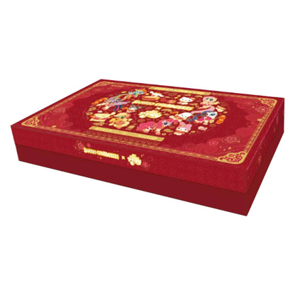 Red rectangular product box with ornate gold borders, featuring illustrated characters and "MY LITTLE PONY" text on lid.