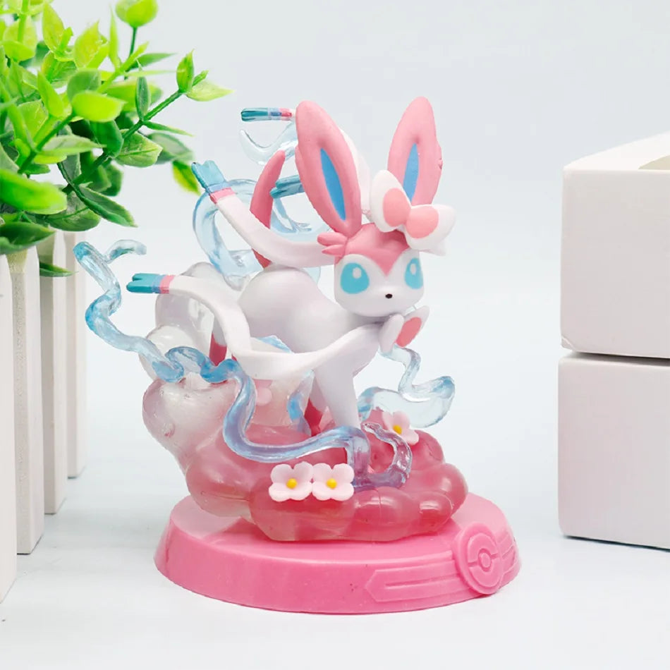 8 style Pok é mon Action Doll Pikachu Adventure Eevee Blind Box Anime Model Desktop Decorations Pok é mon Toys Boy Birthday Gift