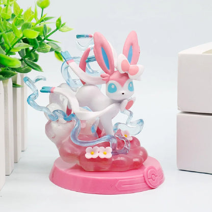8 style Pok é mon Action Doll Pikachu Adventure Eevee Blind Box Anime Model Desktop Decorations Pok é mon Toys Boy Birthday Gift