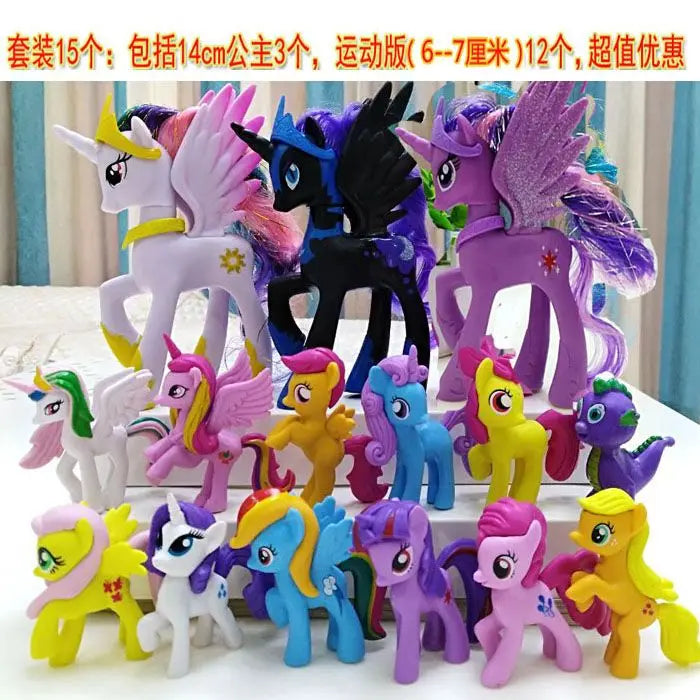 My Little Pony Toy Set Fluttershy Rainbow Dash Twilight Sparkle Princess Cadence Luna Hand Gift