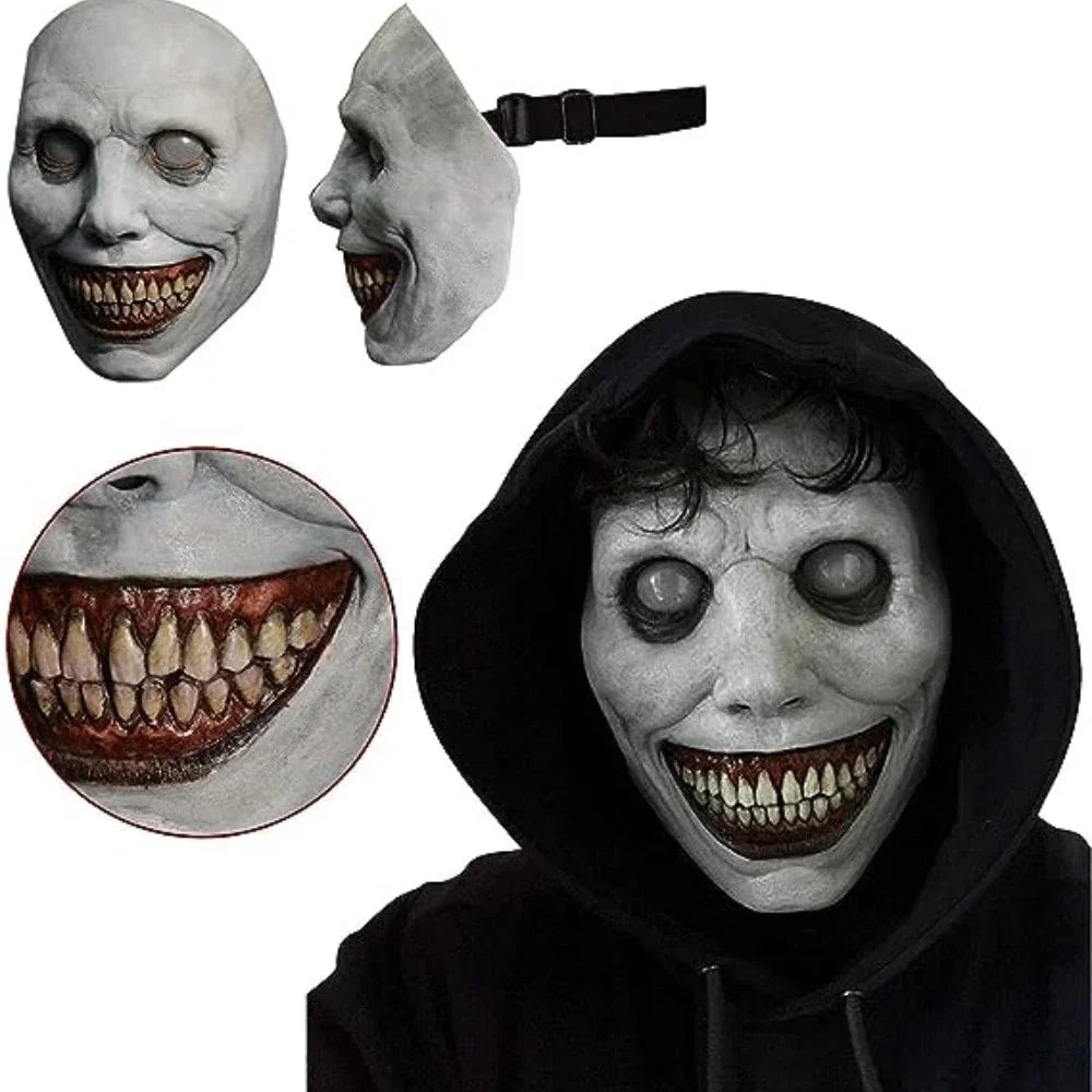 Creepy Halloween Mask Smiling Demons Horror Face Masks The Evil Cosplay Props Party Masquerade Halloween Mask Clothing Accessor