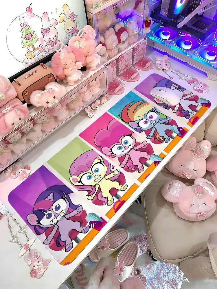 My L-Littles-P-Ponys Mouse Pad Computer Mat Deskpad Laptop Keyboard Mat Office Large Landscape Mousepad