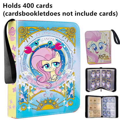 My Little Pony 400pcs/900pcs Card Album Book Folder 4/9 Card Slots Collections Zipper Double Pocket Zipper Card Binder Holder