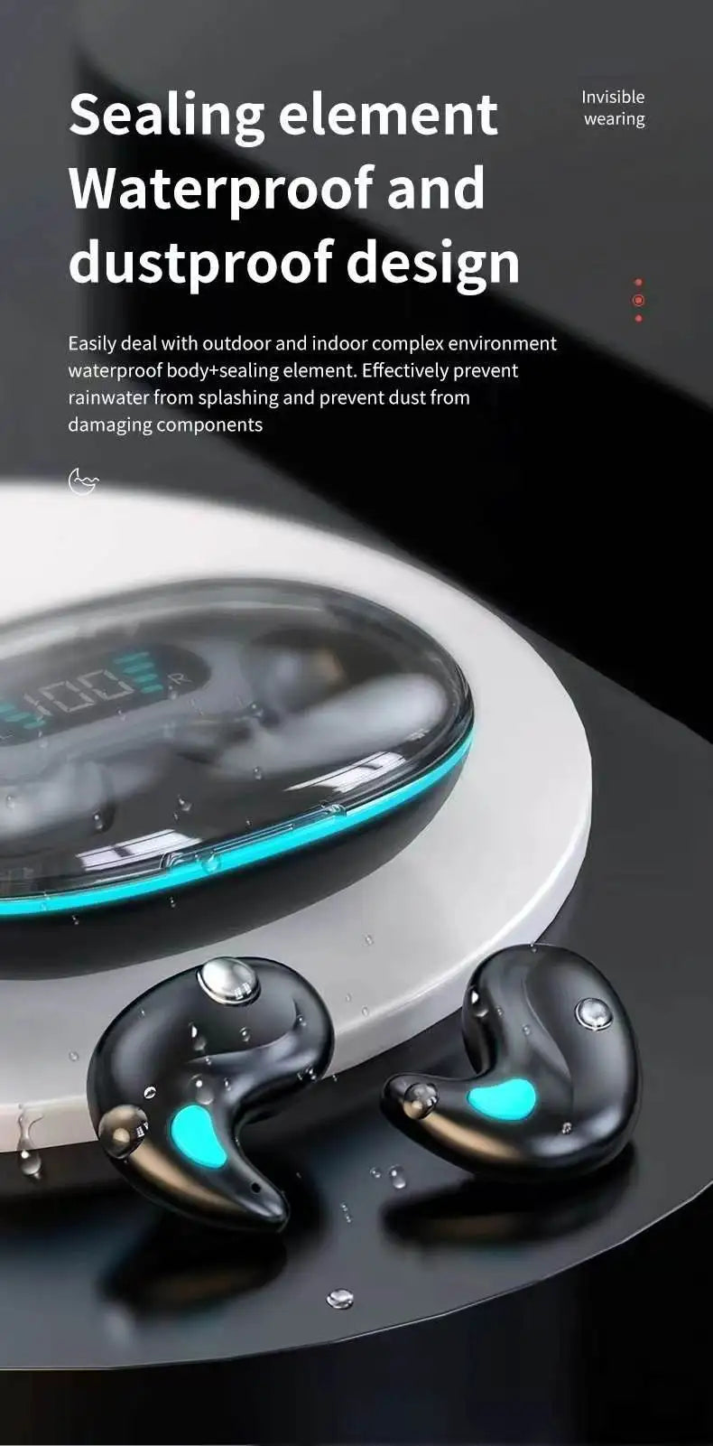 X55 Sleep Earphones Bluetooth Earphones Long Battery Life No In Ear Wireless Earphones Bluetooth