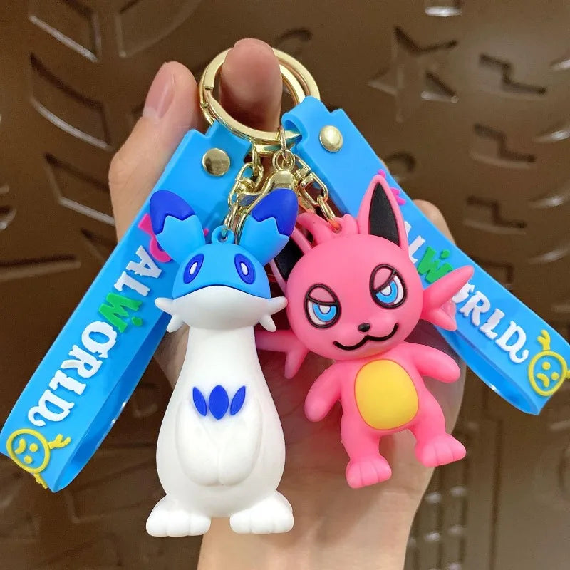 New Palworld Chillet Cryolinx Chikipi Plush Keychain Cute Doll Design for Bags or Car