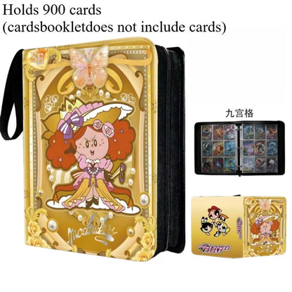 Powerpuff Girls Card Organizer 400/900 Cards Pack with 4/9 Card Slots Zippered Double Pockets Anime Merchandise Gift