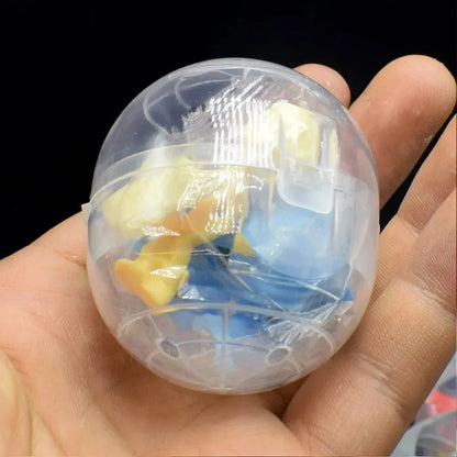 20PCS Gachapon Machine Transparent Gachapon Toys Creative Coin-Operated Gachapon with Random Doll Toys Children's Birthday Gift