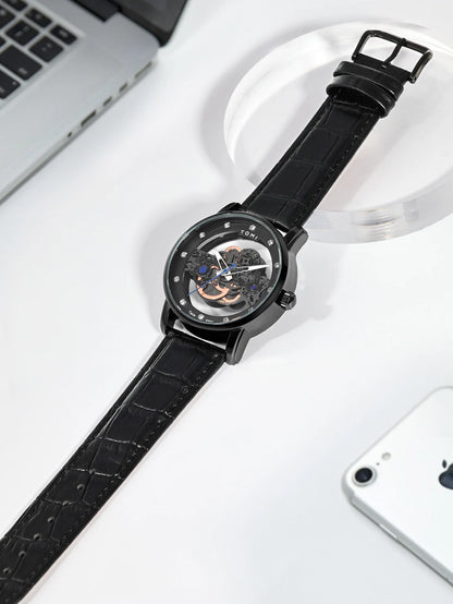TOMI New Popular Watch Luxury Casual Men's and Women's Watch Hollow Diamond Quartz Watch