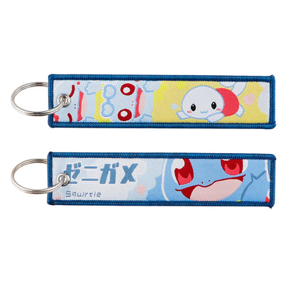 Anime Cute Animal Jet Tag Embroidery Keys Tag Women Keyring Cartoon Car Keys Fashion Jewelry Accessories Kids Gifts 1PCS