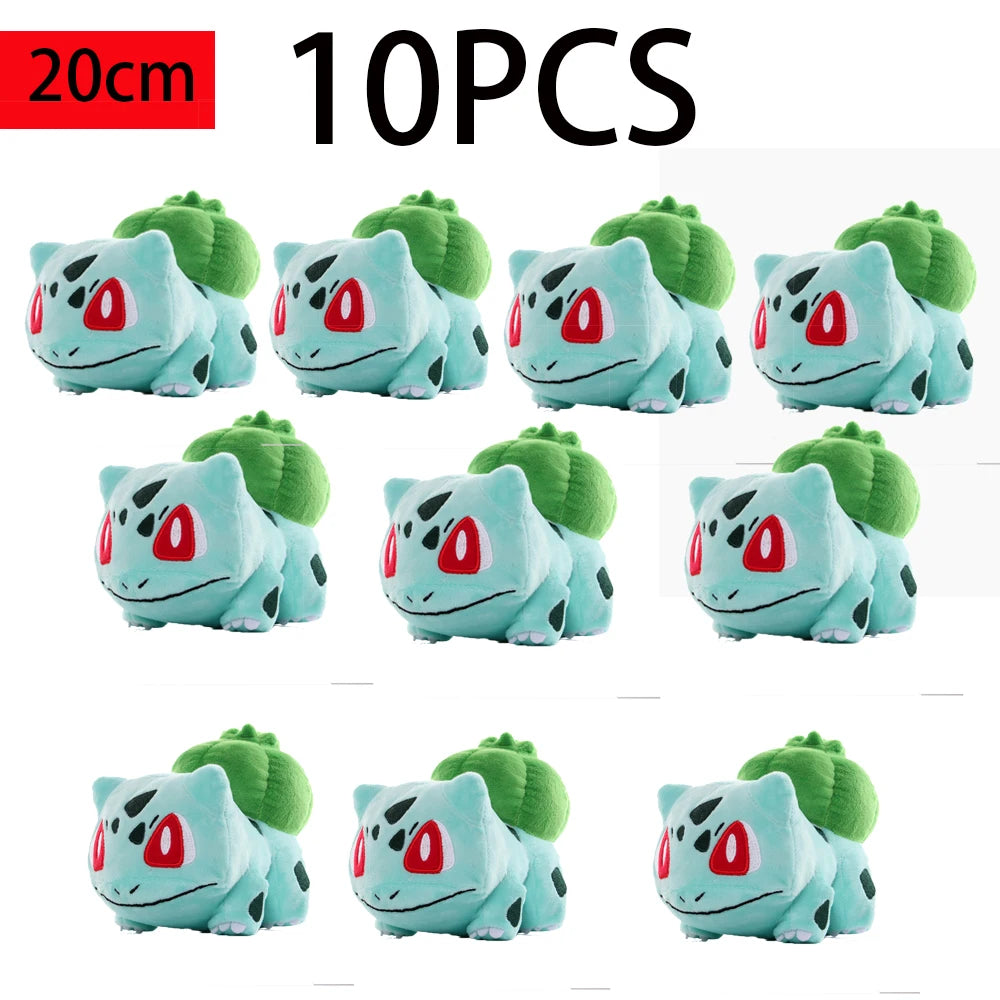 Hot Sale Pokemon Plush Dolls Set - Pikachu Charmander Bulbasaur Squirtle Psyduck Eevee Soft Stuffed Animals Peluche Toy Gifts