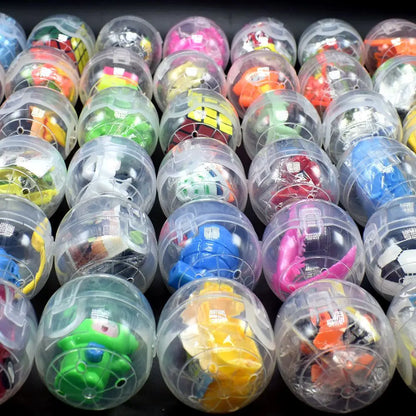 20PCS Gachapon Machine Transparent Gachapon Toys Creative Coin-Operated Gachapon with Random Doll Toys Children's Birthday Gift
