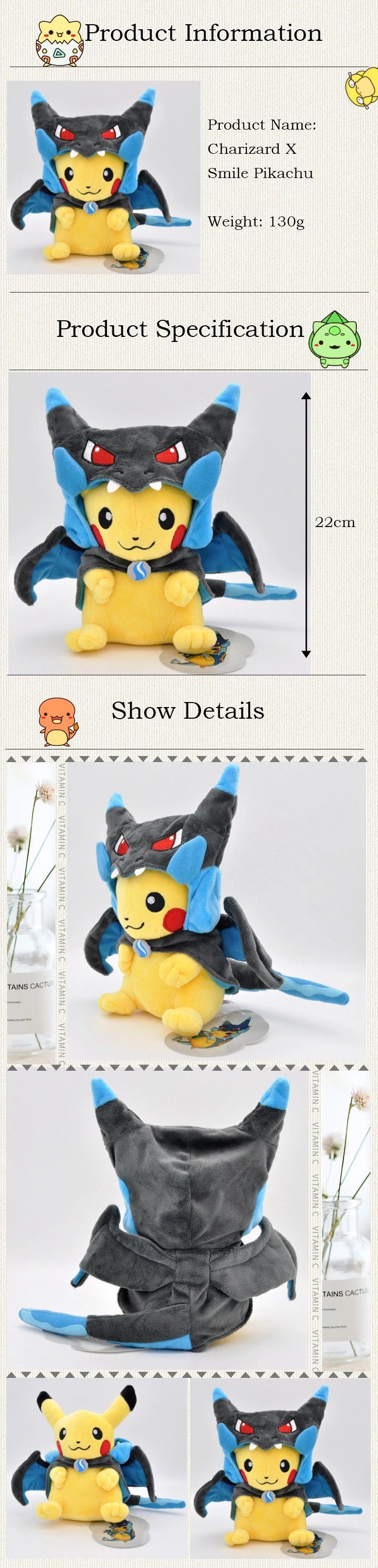 Pokemon Pikachu Morpeko Gengar Cosplay Toy Snorlax Garchomp Tyranitar Hydreigon Anime Eevee Lapras Stuffed Plush Charizard doll