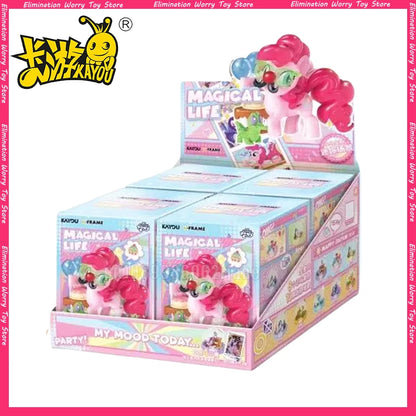 Original KAYOU My Little Pony Mini Scene Vol.1 Magical Home Pinkie Pie Rainbow Dash Decoration Blind Box Rarity Toys Gifts