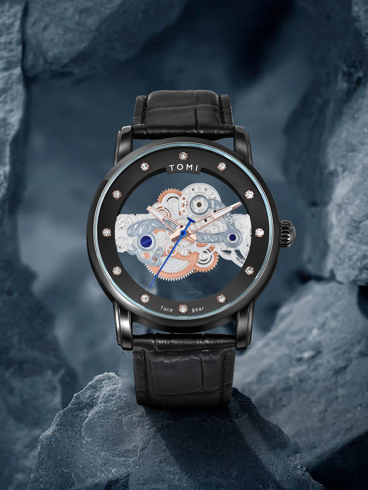 TOMI New Popular Watch Luxury Casual Men's and Women's Watch Hollow Diamond Quartz Watch